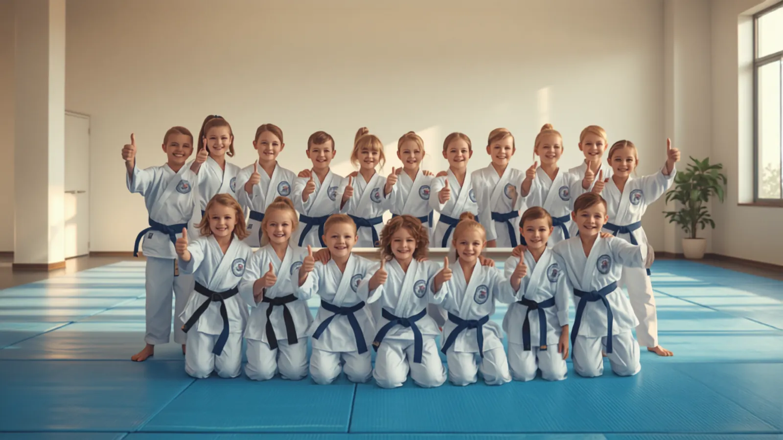 Royal Oak Kids Karate students after class